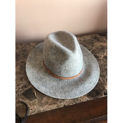 Merona Grey Brim Wool Fedora Rancher Hat  eb-66847329